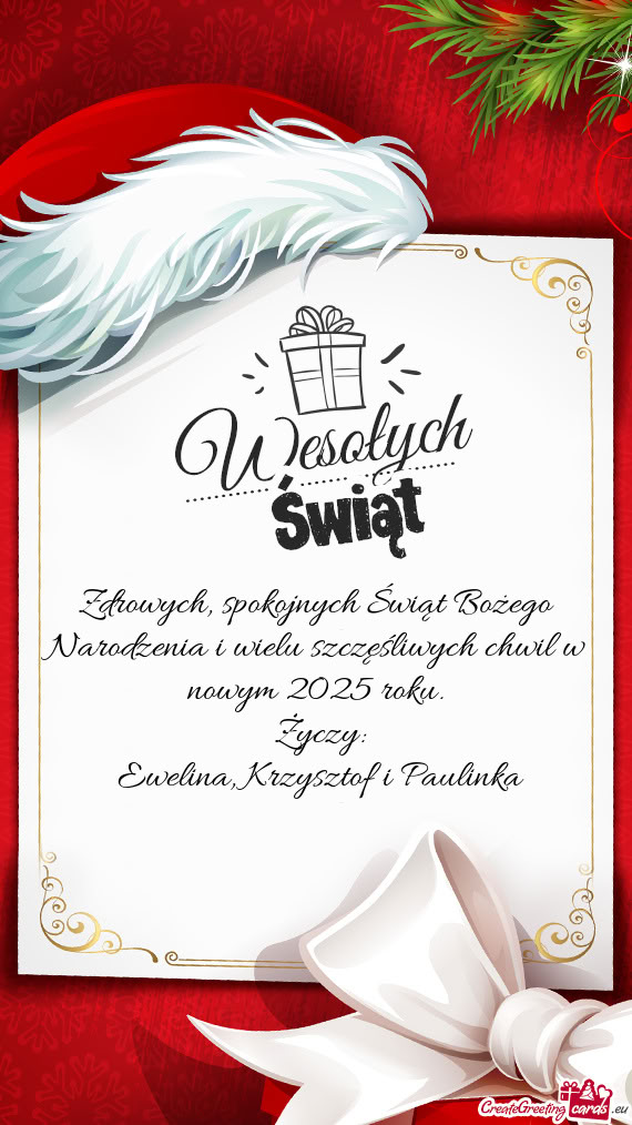 Zdrowych, spokojnych Świąt Bożego Narodzenia i wielu szczęśliwych chwil w nowym 2025 roku