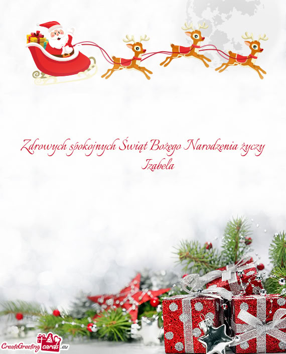 Zdrowych spokojnych Świąt Bożego Narodzenia życzy