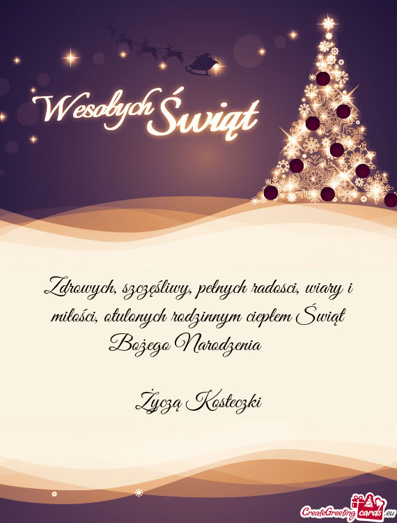 Zdrowych, szczęśliwy, pełnych radosci, wiary i miłości, otulonych rodzinnym ciepłem Świąt Bo