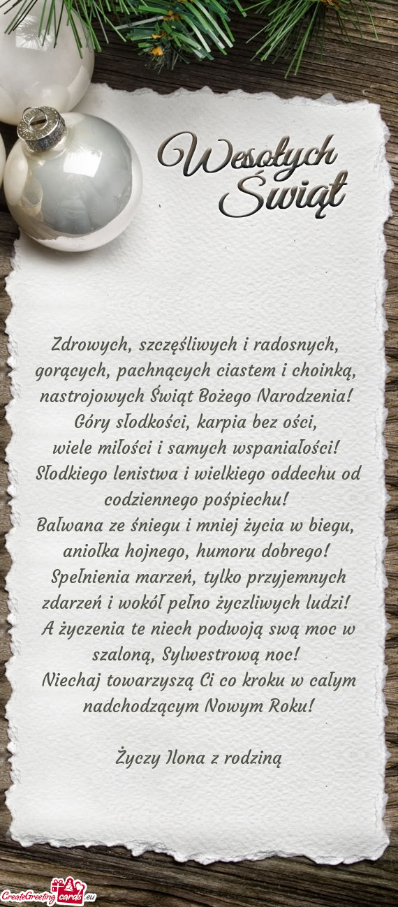 Zdrowych, szczęśliwych i radosnych,   gorących, pachnących ciastem i