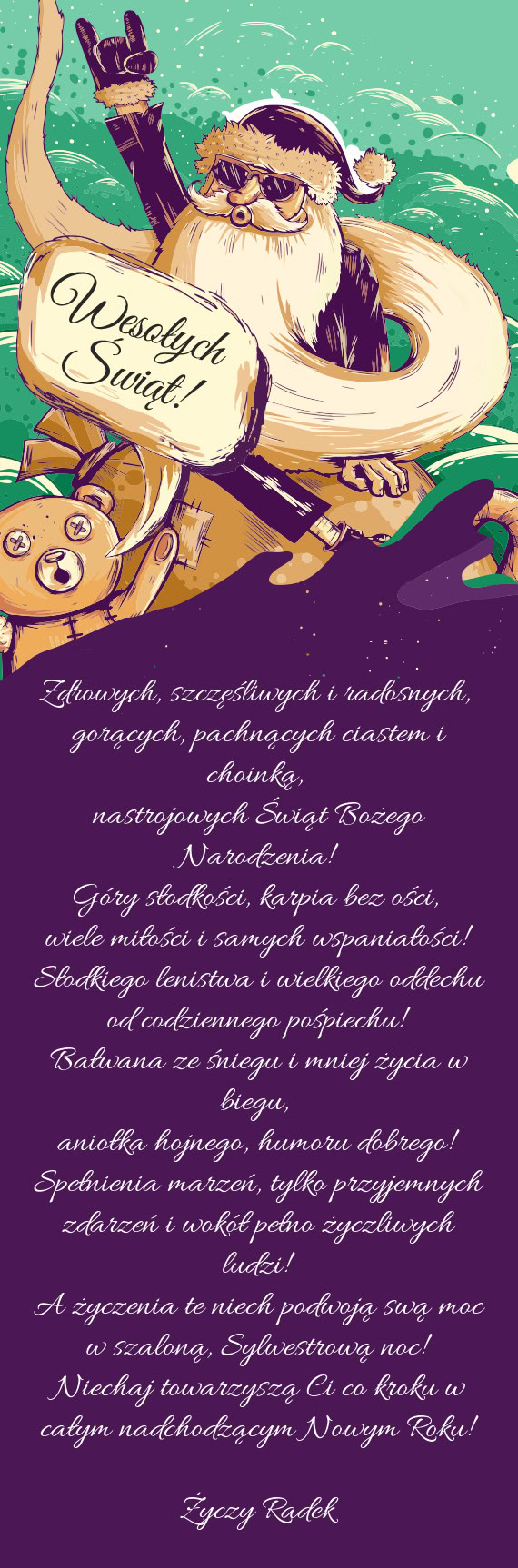 Zdrowych, szczęśliwych i radosnych,   gorących, pachnących ciastem i