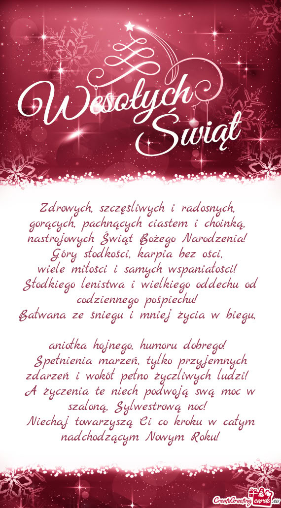 Zdrowych, szczęśliwych i radosnych,   gorących, pachnących ciastem i