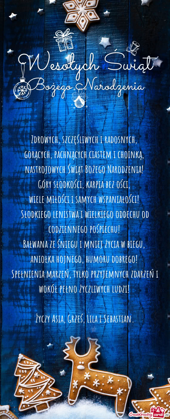 Zdrowych, szczęśliwych i radosnych,   gorących, pachnących ciastem i