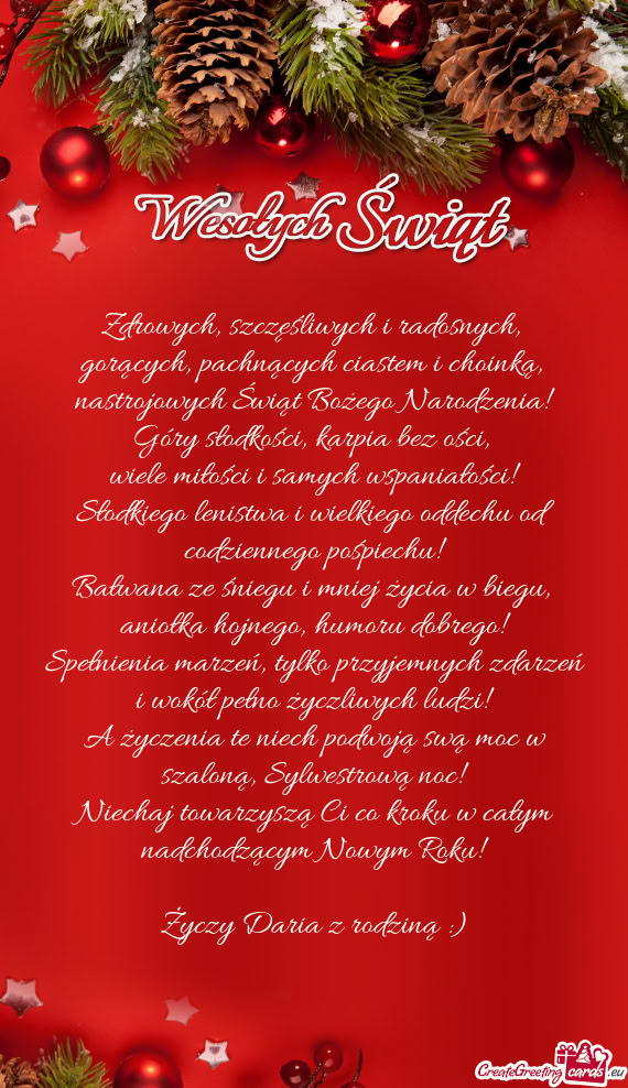 Zdrowych, szczęśliwych i radosnych,   gorących, pachnących ciastem i