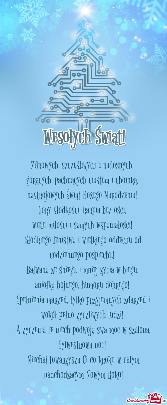 Zdrowych, szczęśliwych i radosnych,   gorących, pachnących ciastem i