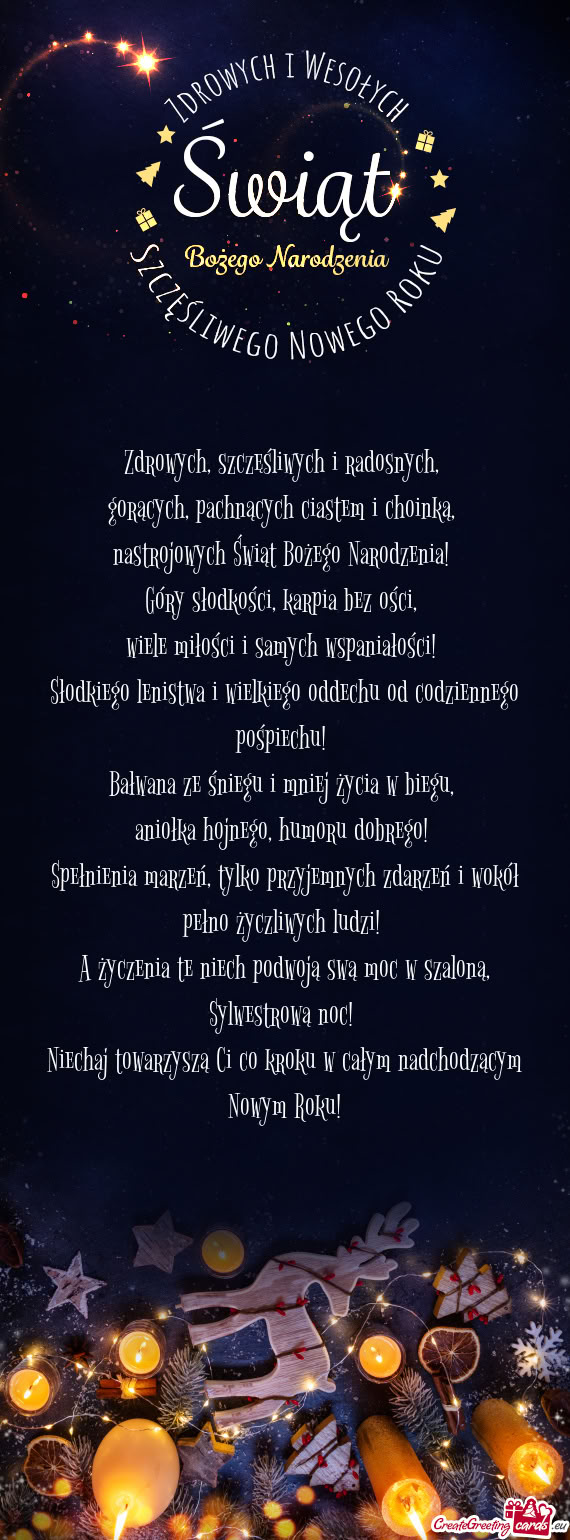 Zdrowych, szczęśliwych i radosnych,   gorących, pachnących ciastem i