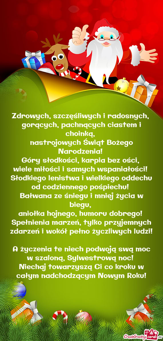 Zdrowych, szczęśliwych i radosnych,   gorących, pachnących ciastem i