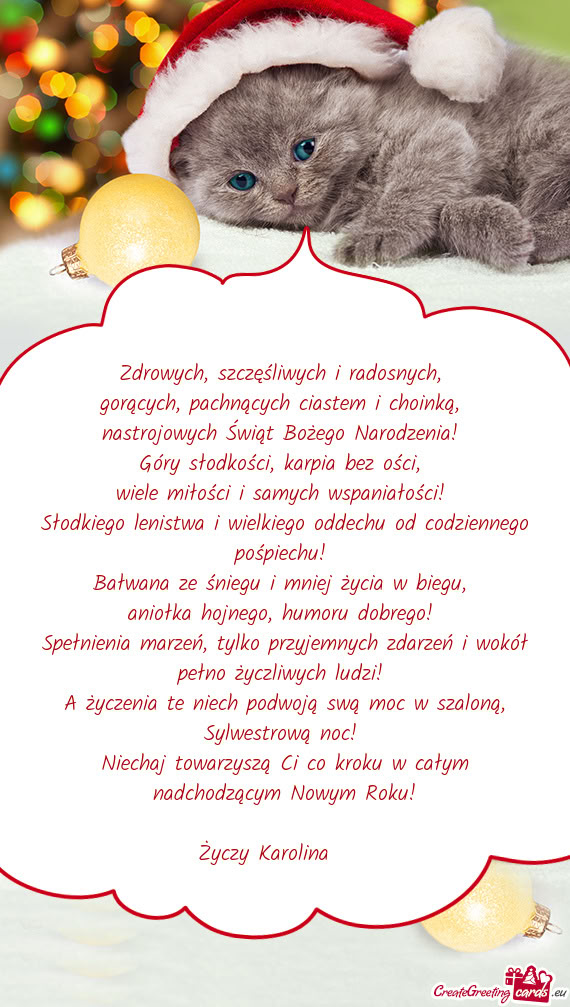 Zdrowych, szczęśliwych i radosnych,   gorących, pachnących ciastem i