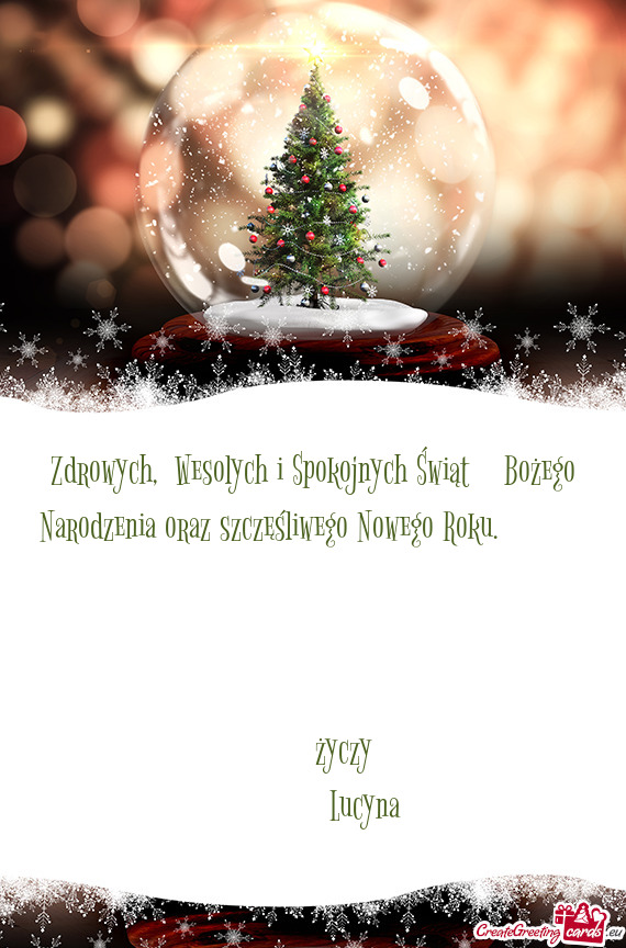 Zdrowych, Wesolych i Spokojnych Świąt Bożego Narodzenia oraz szczęśliwego Nowego Roku