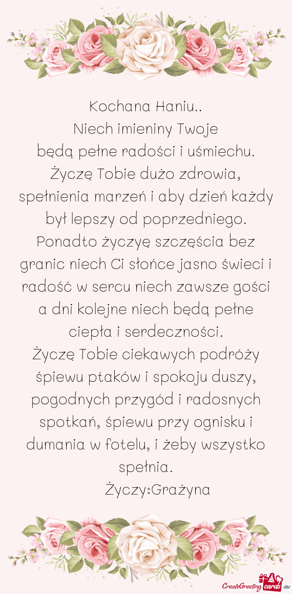 Żdy był lepszy od poprzedniego. Ponadto życzyę szczęścia bez granic niech Ci słońce jasno ś