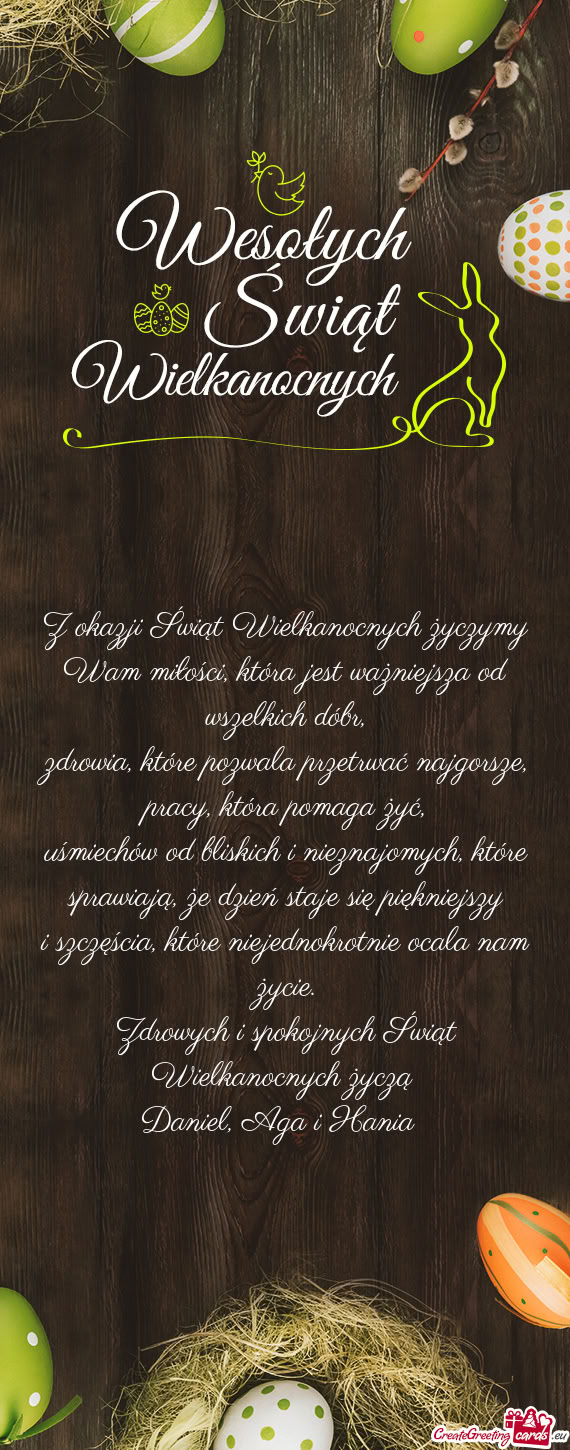 Że dzień staje się piękniejszy i szczęścia