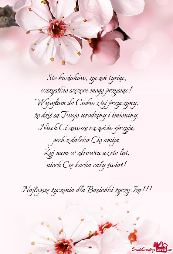 Że dziś są Twoje urodziny i imieniny