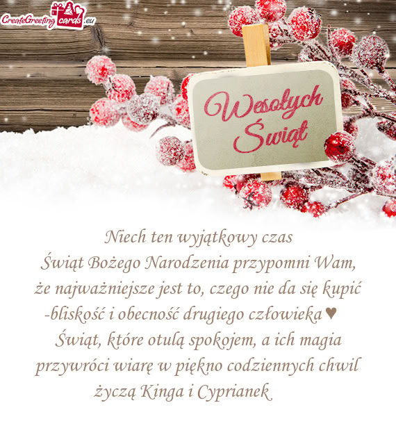 Że najważniejsze jest to, czego nie da się kupić