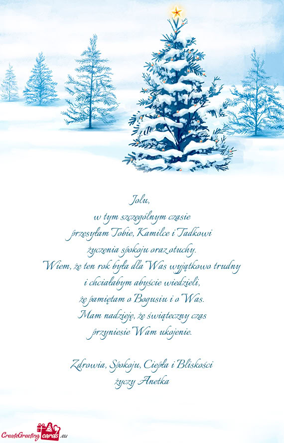 Że pamiętam o Bogusiu i o Was