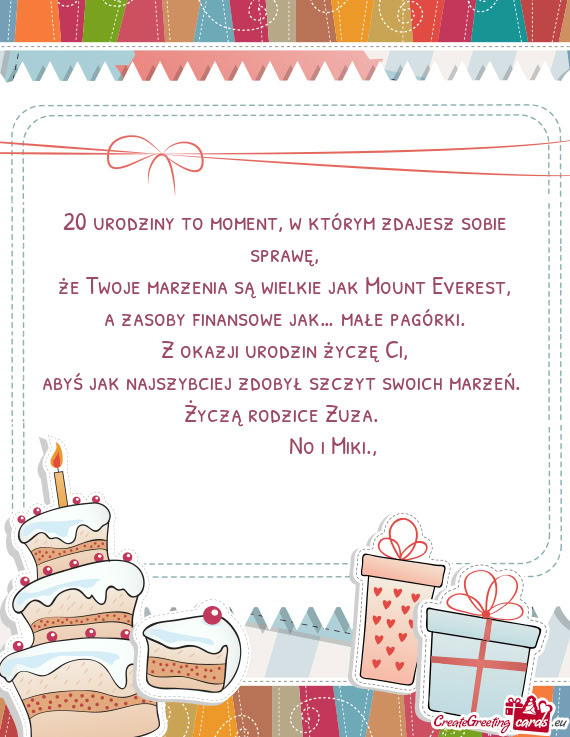 Że Twoje marzenia są wielkie jak Mount Everest