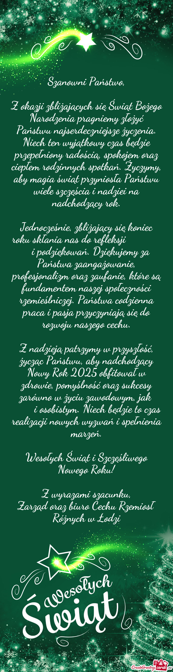 Ze życzenia. Niech ten wyjątkowy czas będzie przepełniony radością, spokojem oraz ciepłem rod