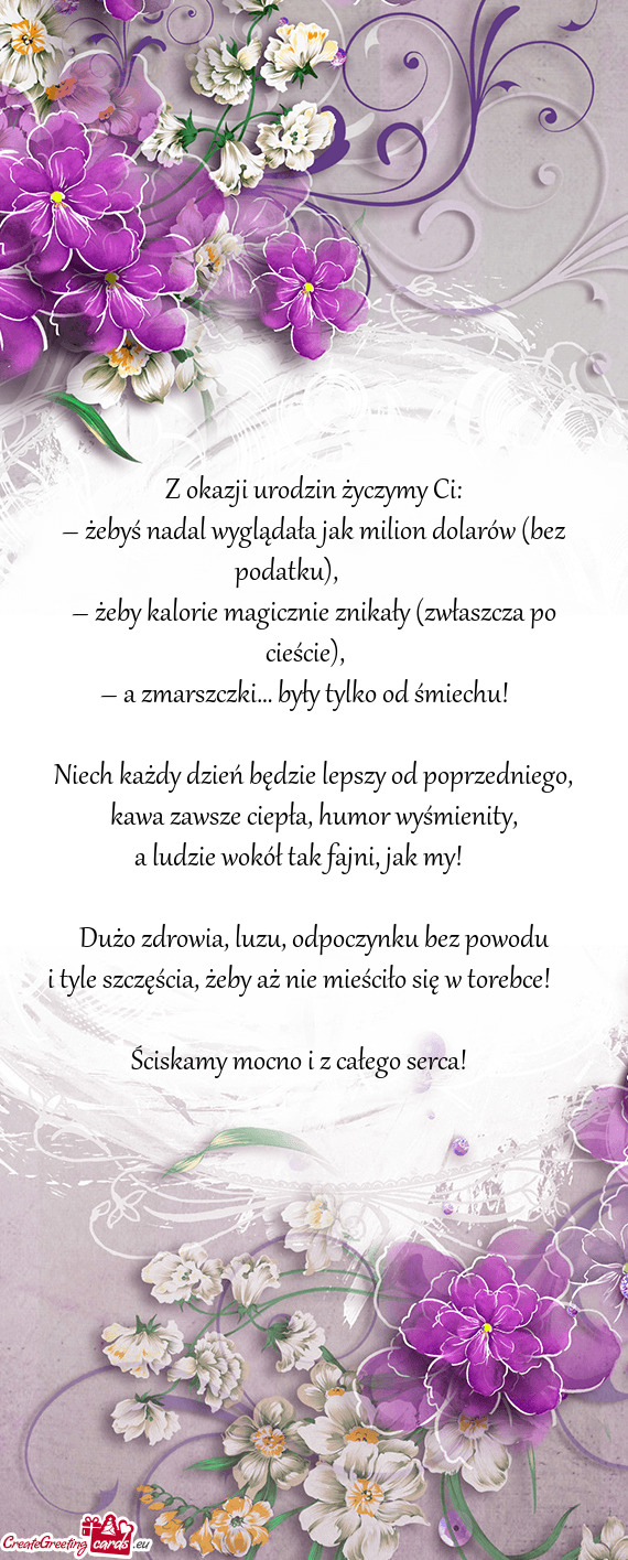 – żebyś nadal wyglądała jak milion dolarów (bez podatku), 💁‍♀️