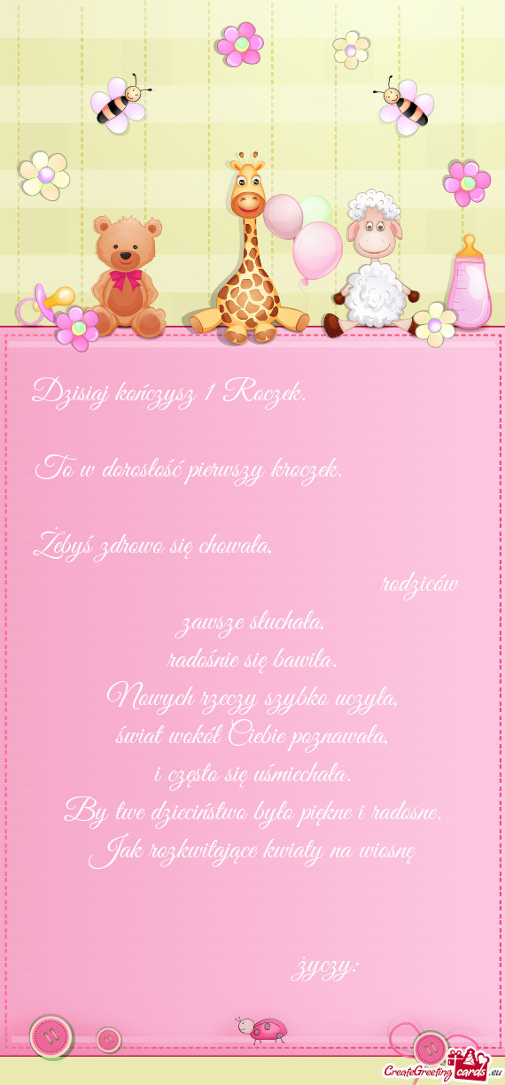 Żebyś zdrowo się chowała,                 r