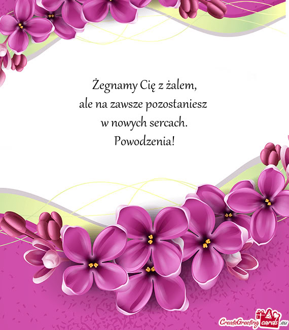 Żegnamy Cię z żalem