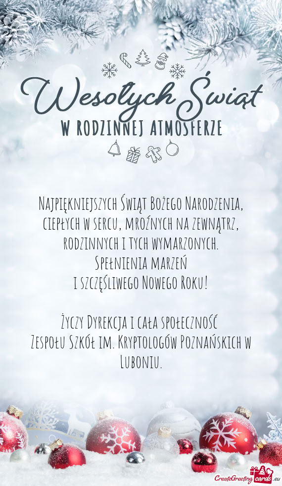 Zespołu Szkół im. Kryptologów Poznańskich w Luboniu