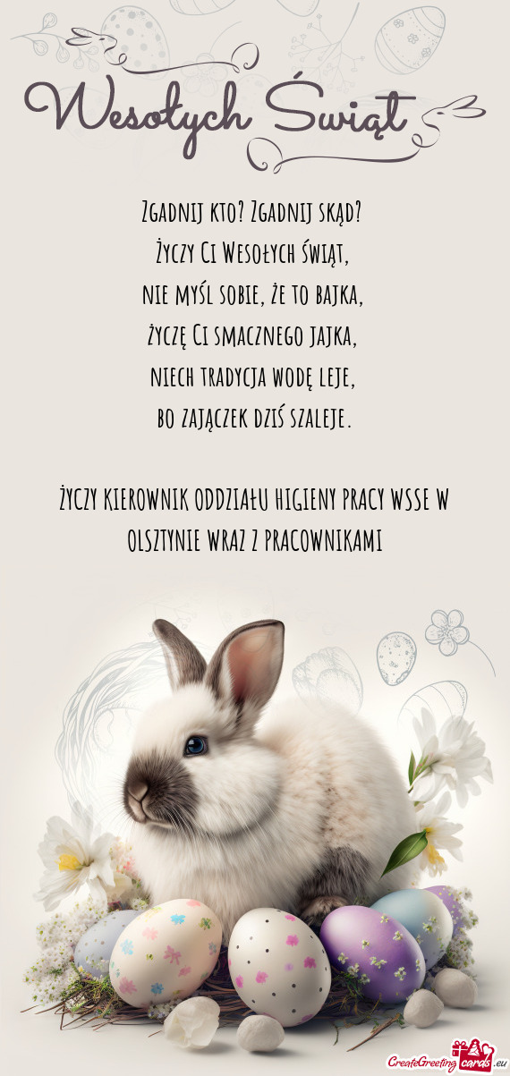 Zgadnij kto? Zgadnij skąd?   Życzy Ci Wesołych świąt,   nie myśl sobie,