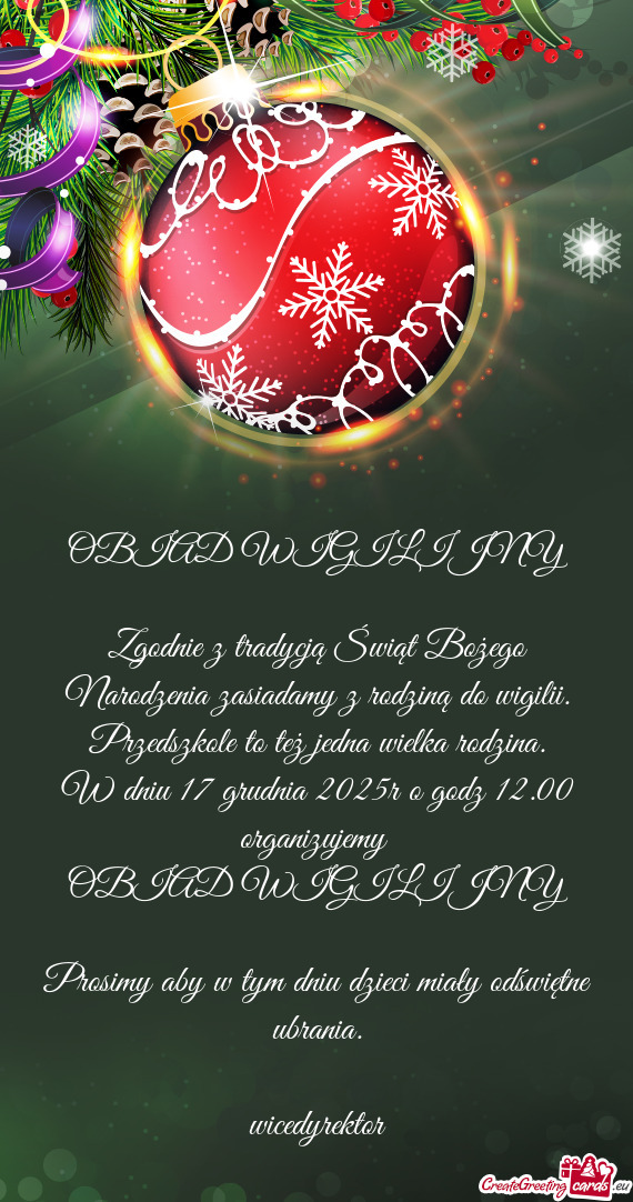 Zgodnie z tradycją Świąt Bożego Narodzenia zasiadamy z rodziną do wigilii