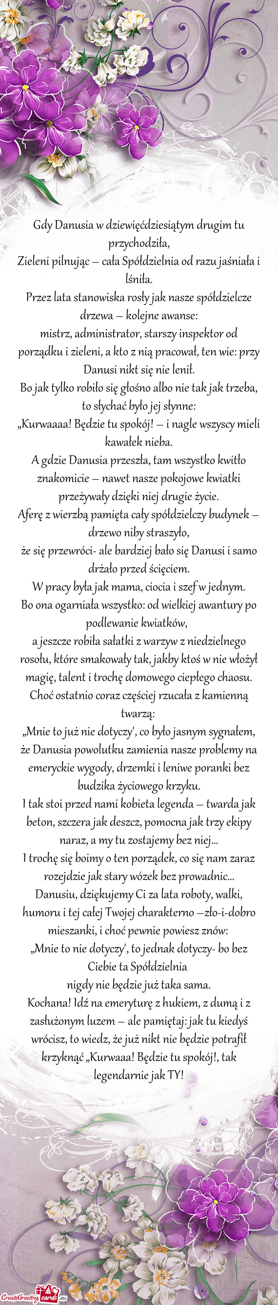 Zieleni pilnując – cała Spółdzielnia od razu jaśniała i lśniła