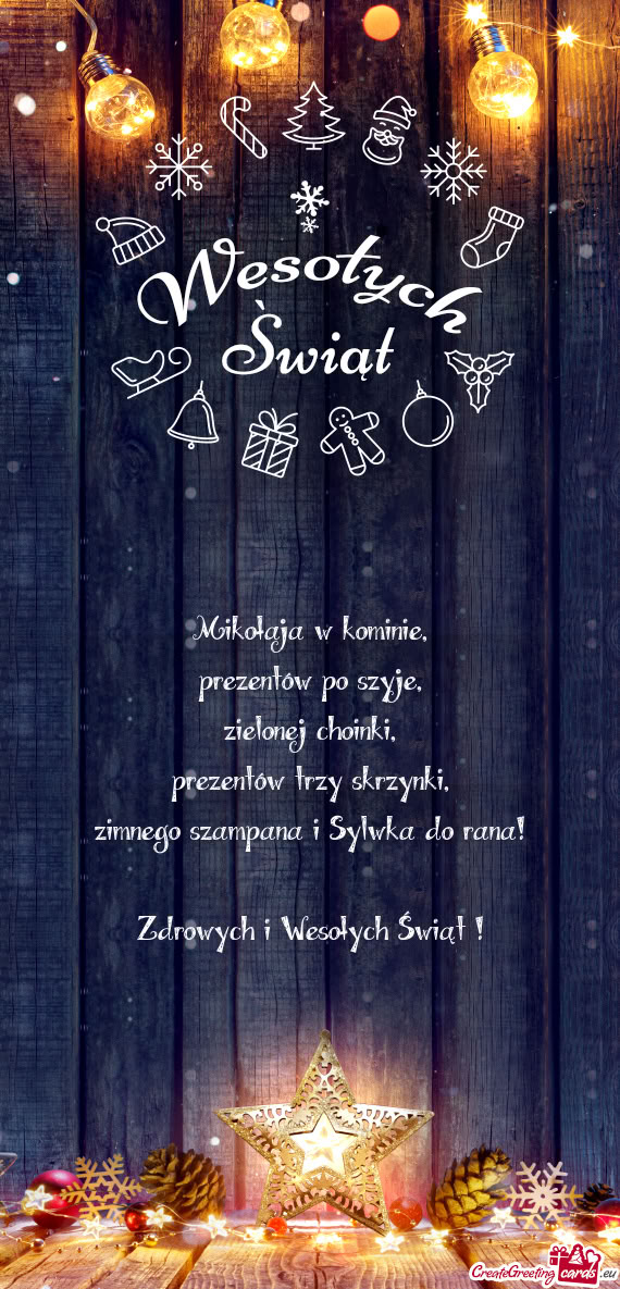 Zimnego szampana i Sylwka do rana! Zdrowych i Wesołych Świąt