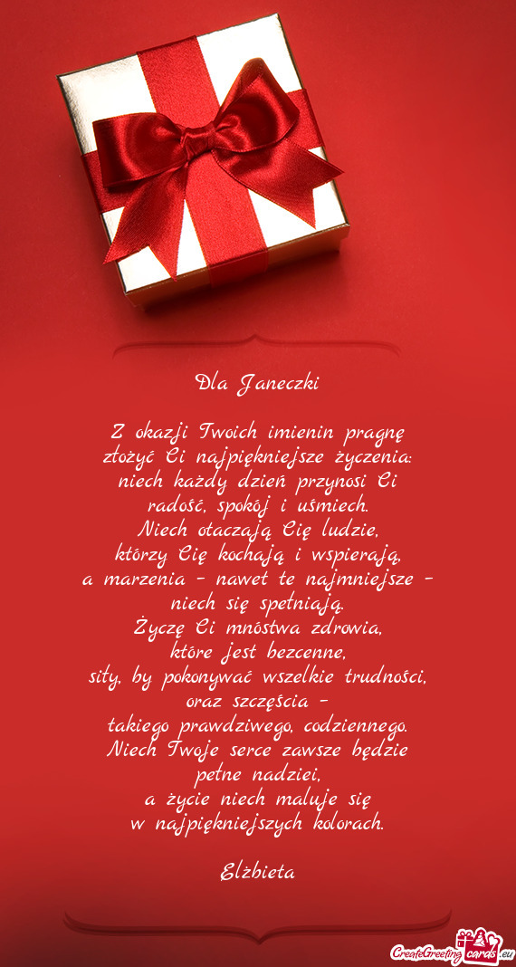 Złożyć Ci najpiękniejsze życzenia
