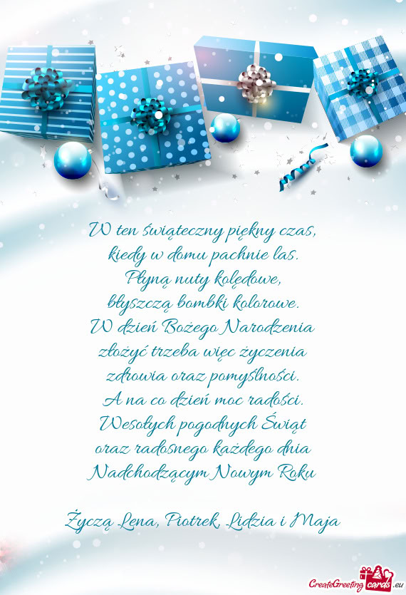 Złożyć trzeba więc życzenia