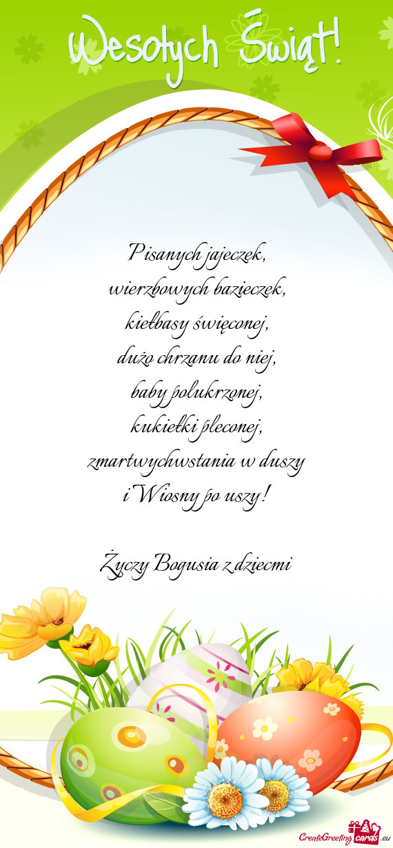 Zmartwychwstania w duszy i Wiosny po uszy! Bogusia z dziecmi