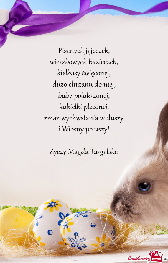 Zmartwychwstania w duszy i Wiosny po uszy! Magda Targalska