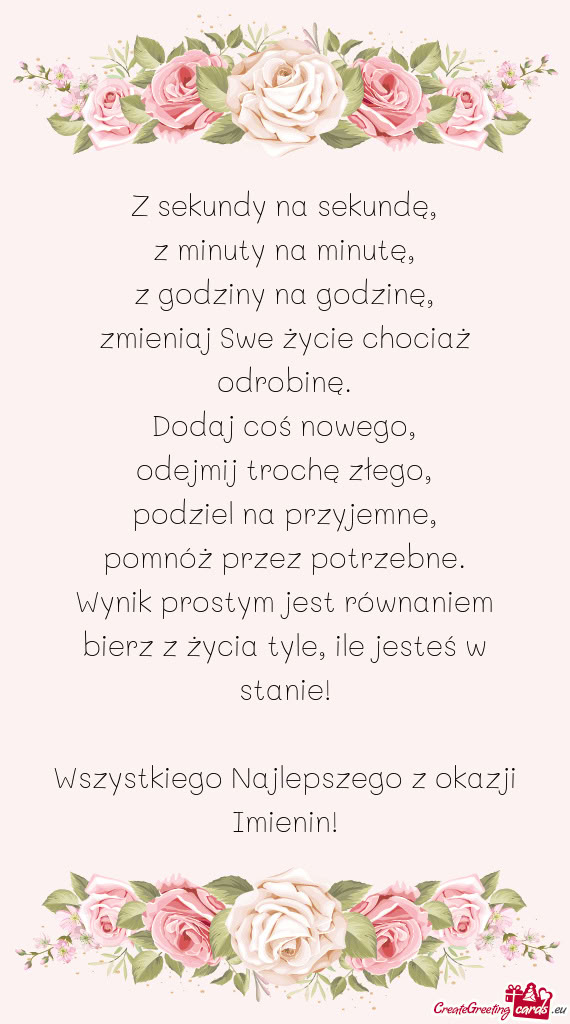 Zmieniaj Swe życie chociaż odrobinę