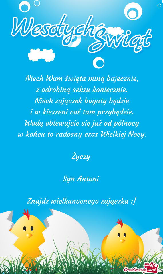 Znajdz wielkanocnego zajączka :]