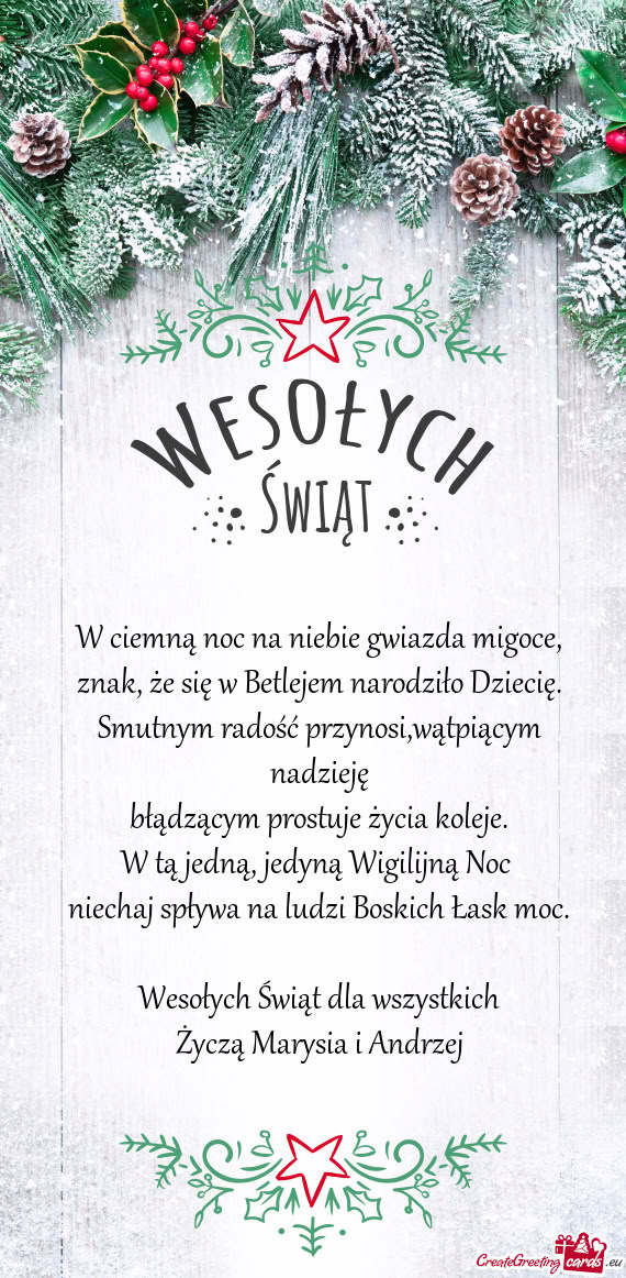 Znak, że się w Betlejem narodziło Dziecię