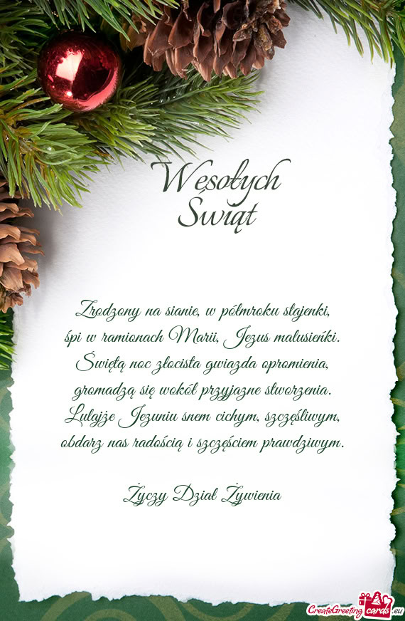 Zrodzony na sianie, w półmroku stajenki,  śpi w ramionach Marii, Jezus