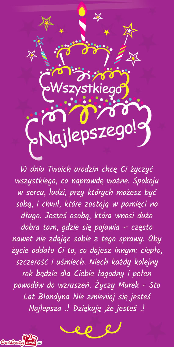 Zy których możesz być sobą, i chwil, które zostają w pamięci na długo. Jesteś osobą, któr