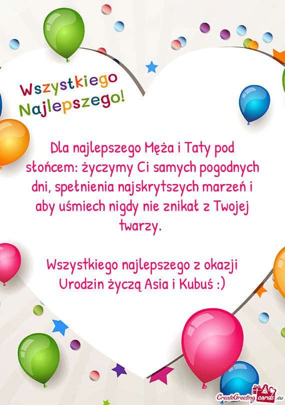Zych marzeń i aby uśmiech nigdy nie znikał z Twojej twarzy