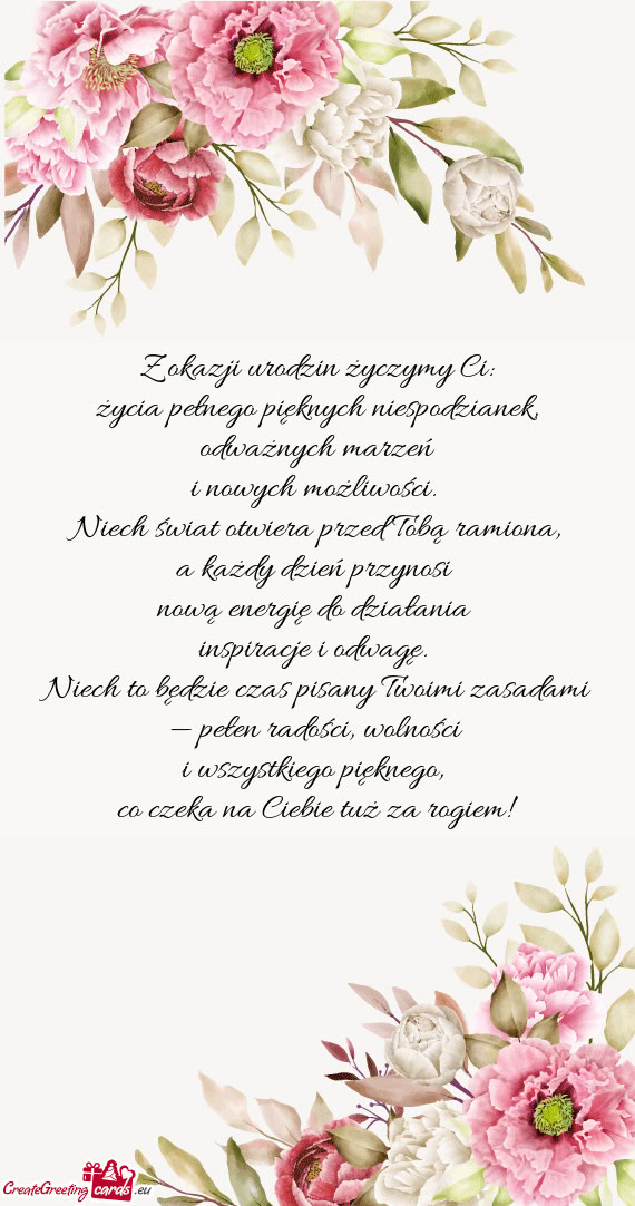 Życia pełnego pięknych niespodzianek