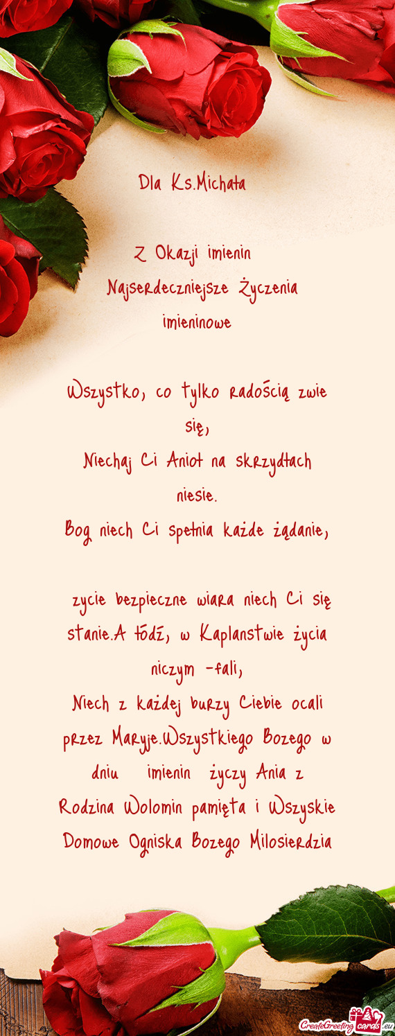 Zycie bezpieczne wiara niech Ci się stanie.A łódź, w Kaplanstwie życia niczym -fali