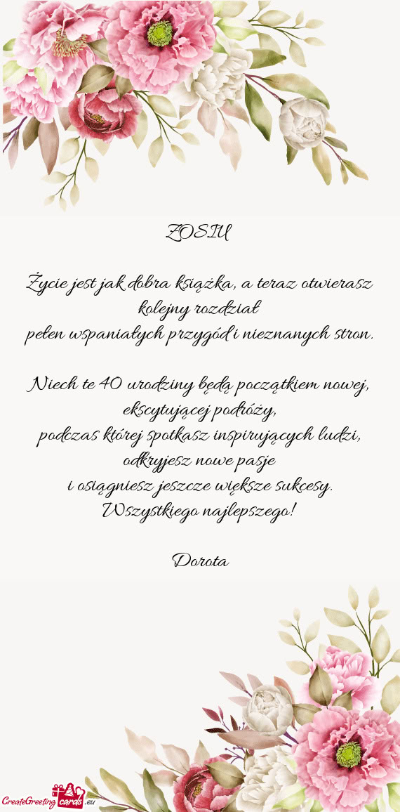 Życie jest jak dobra książka, a teraz otwierasz kolejny rozdział