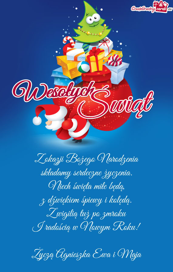 Życzą Agnieszka Ewa i Maja