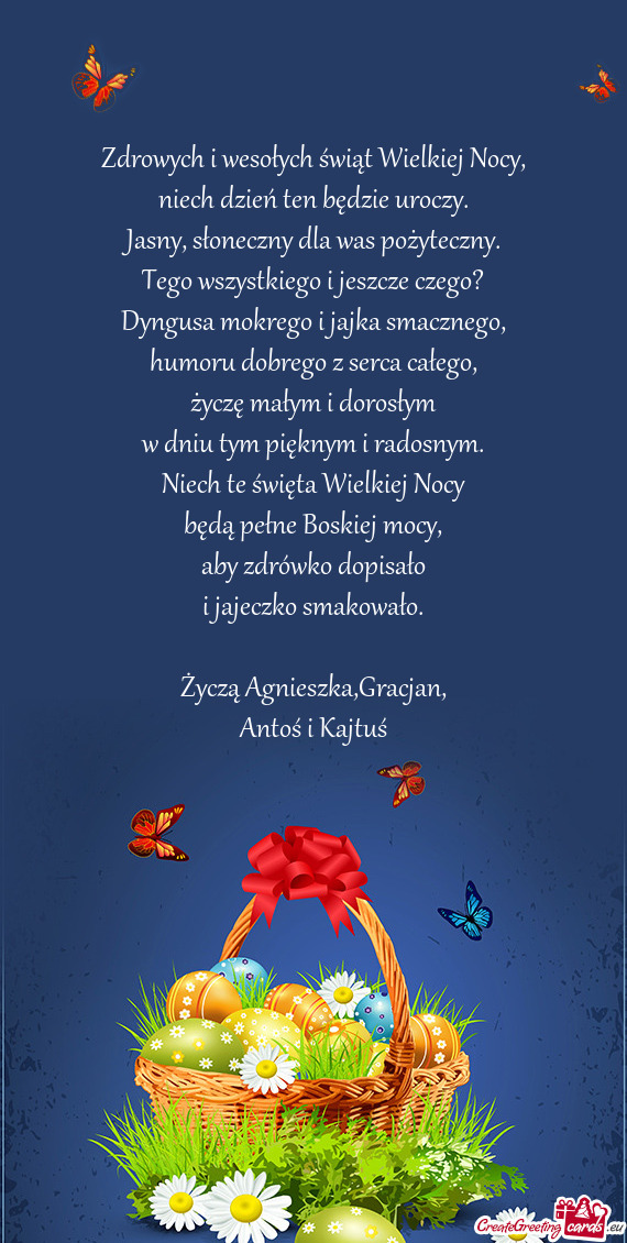 Życzą Agnieszka,Gracjan