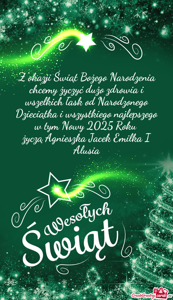 Życzą Agnieszka Jacek Emilka I Alusia