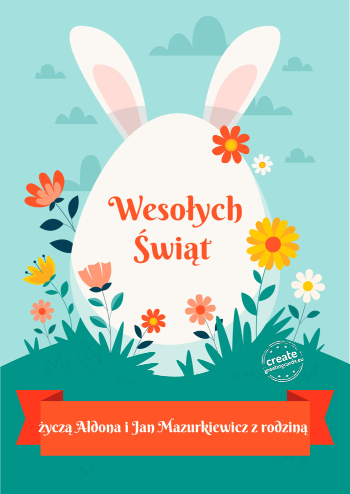 życzą Aldona i Jan Mazurkiewicz z rodziną