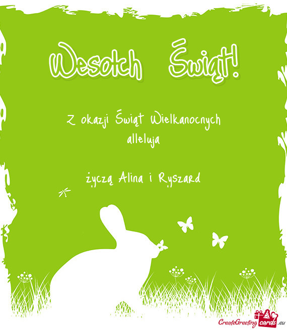 Życzą Alina i Ryszard