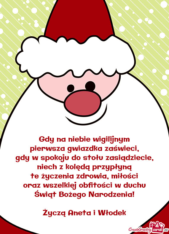 Życzą Aneta i Włodek