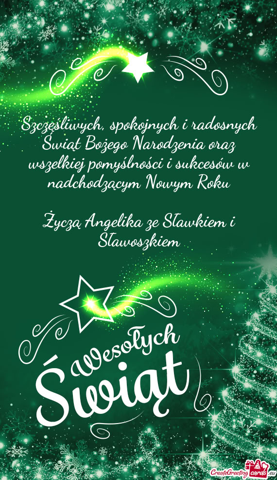 Życzą Angelika ze Sławkiem i Sławoszkiem