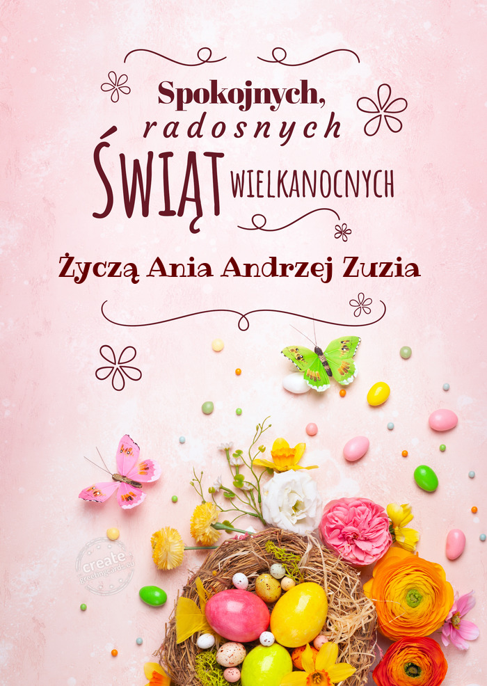 Życzą Ania Andrzej Zuzia