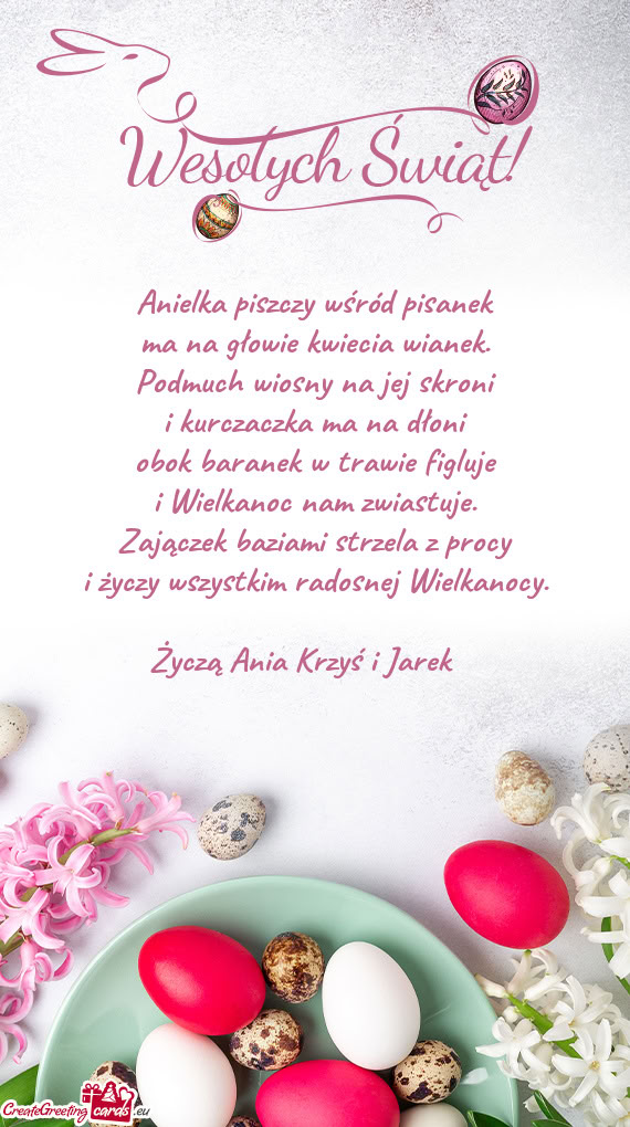 Życzą Ania Krzyś i Jarek 😀